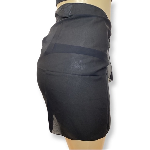 Zuliana Made in USA Black Sarong - Picture 3 of 4